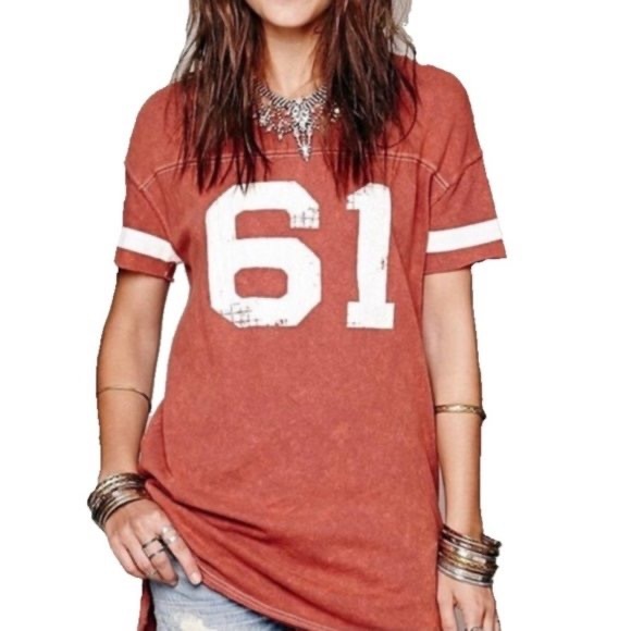Free People Tops - Free People Vintage Little League Jersey 61 Rochester 40 New York T Shirt XS